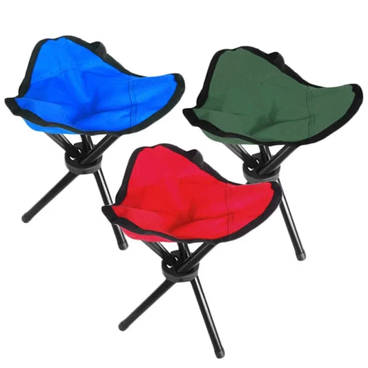 Tabouret trépied pliable en acier, indispensable et portable – Polyvalent pour pique-nique, camping, randonnée et pêche