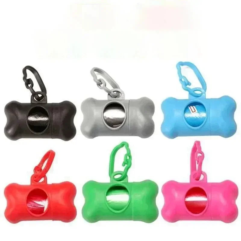 Poubelle pour animaux de compagnie en plastique en forme d'os, outil portable, sac de nettoyage spécial pour chiens sortant, facile à retirer, fournitures pour chiens, sac à crottes