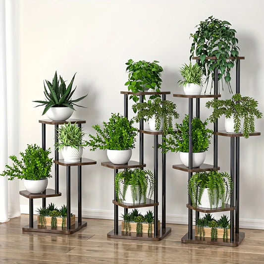 Support pour plantes, étagère de rangement en bois à 4, 5 ou 6 niveaux, présentoir pour pots de fleurs, présentoir d'intérieur pour plusieurs pots de fleurs