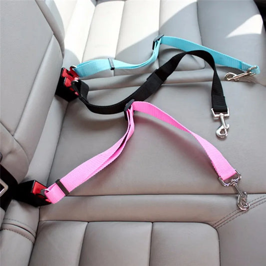 Pet Dog Safety Rope, Car Mounted Pet Traction Belt, Pet Adjustable Traction Rope, Car Used Pet Dog Supplies, Black, Red, Blue, P