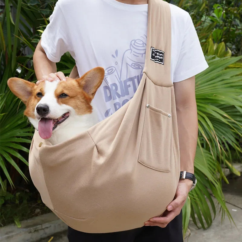 Sac à bandoulière confortable pour animaux de compagnie, sac de transport portable pour chats et chiots, fournitures de transport pour chiens