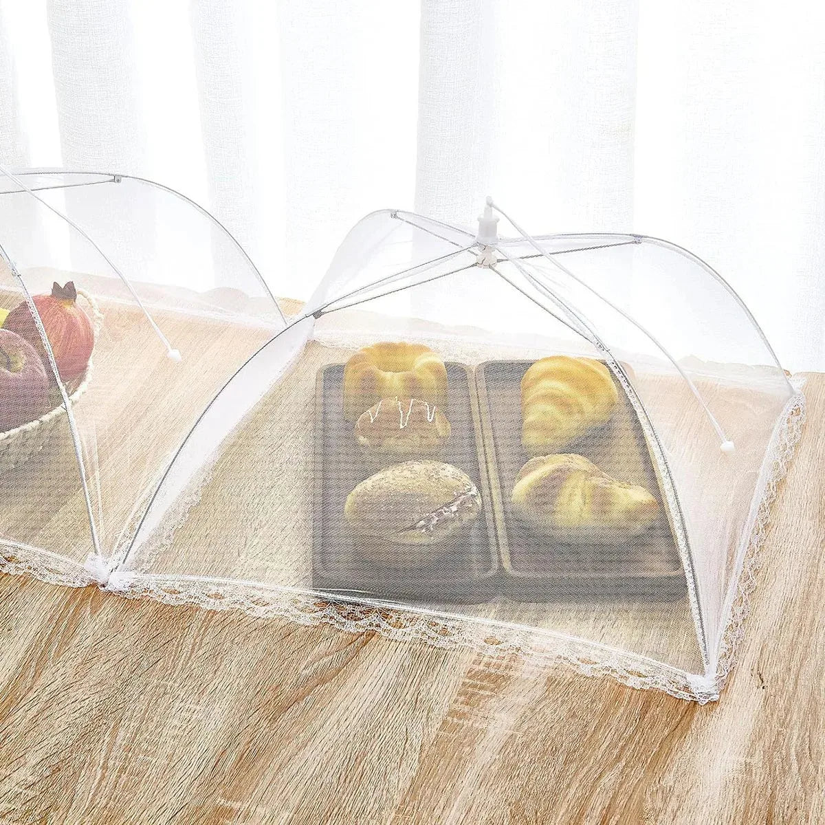 Food Cover: Summer Dustproof Fly Folding Table Cover, Fly proof Bowl Rice Cover, Food Dust Covering Artifact