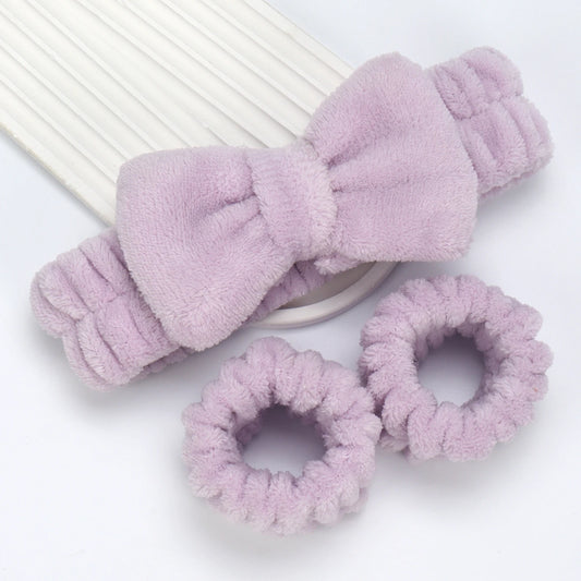 3pcs/set Spa Headband Wristband for Washing Face Microfiber Makeup Towel Hair Bands Washband Scrunchies Absorbent Wrist