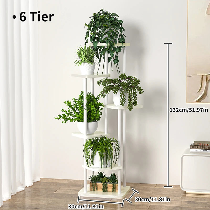 Plant Stand and Flower Stand Wooden Shelf 5/6/8Layers Display Stand Storage Shelf Pot Rack Organizer Shelves Garden Decoration